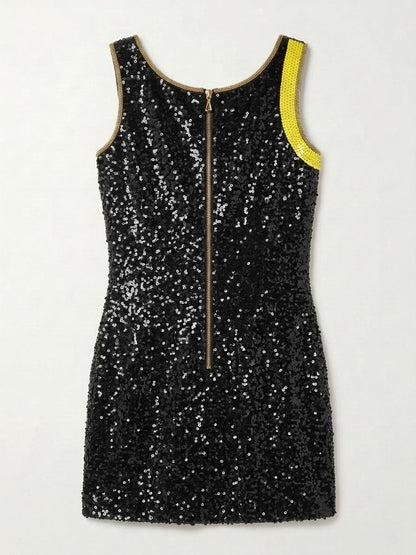 Big Apple beaded reception dress, back with gold zipper