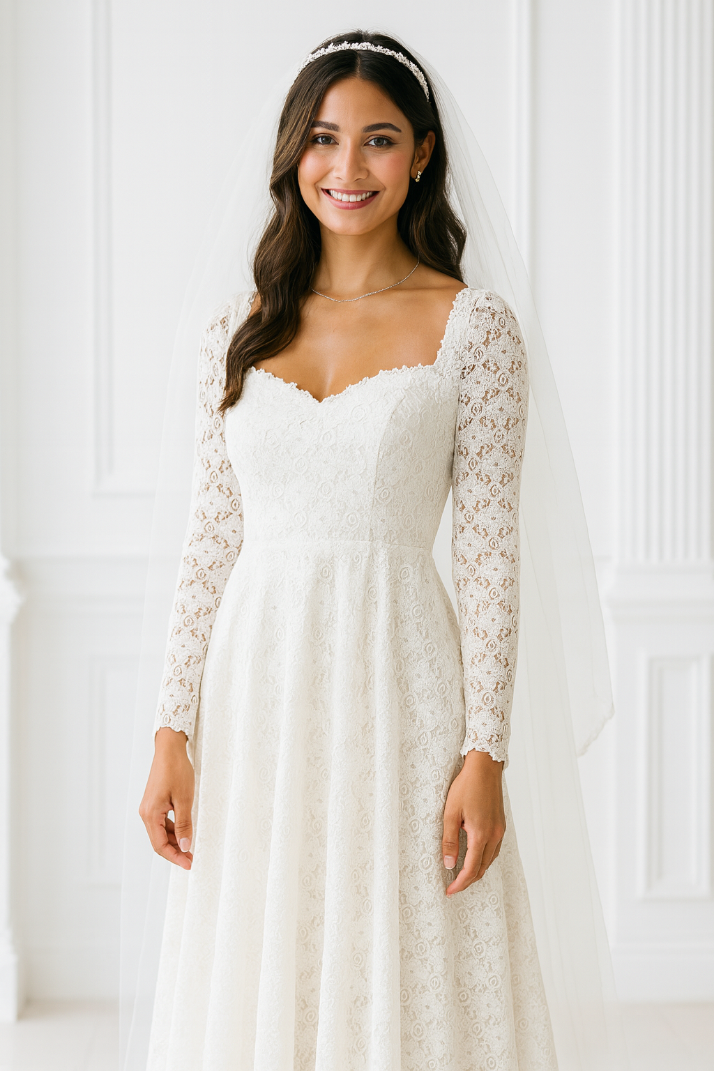 The Lace Sleeve Gown