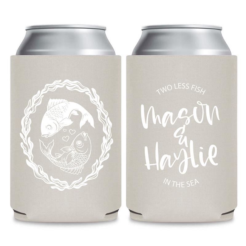 Nautical Wedding Can Cooler Favors