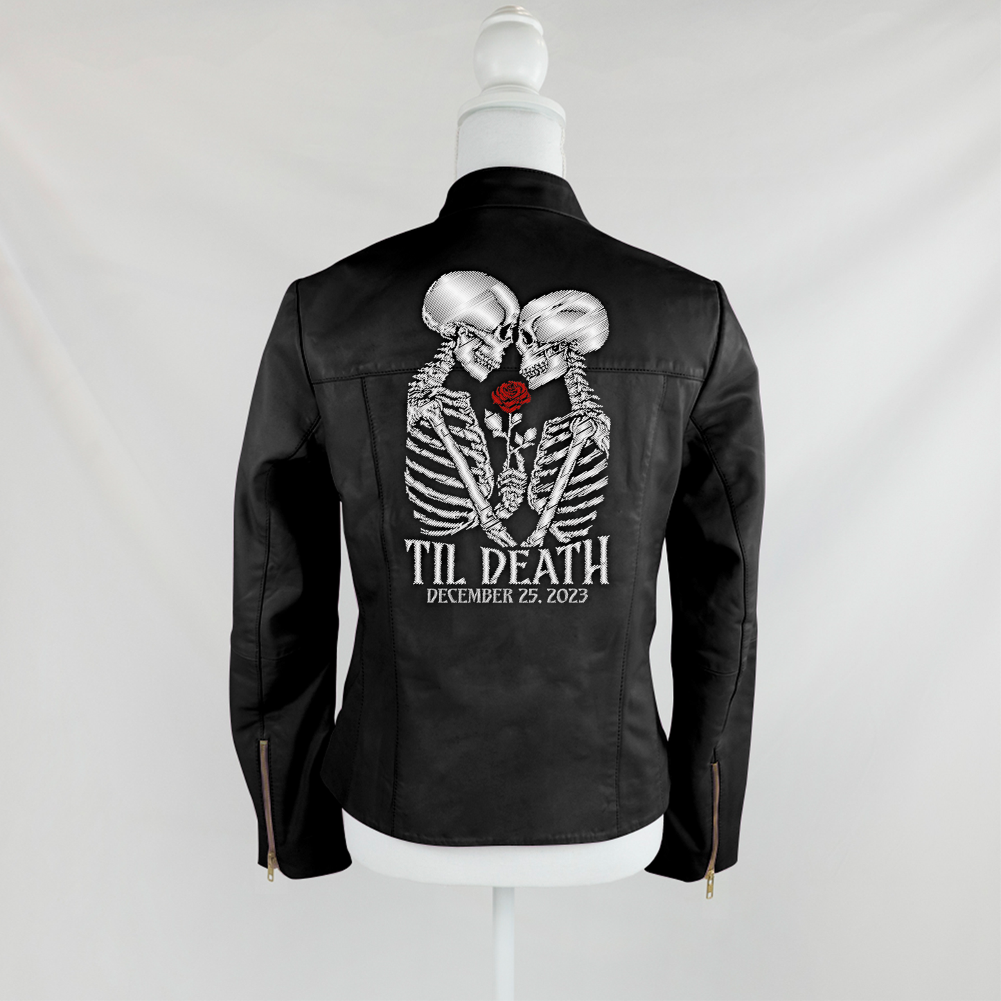 Skeleton Till Death Leather Jacket