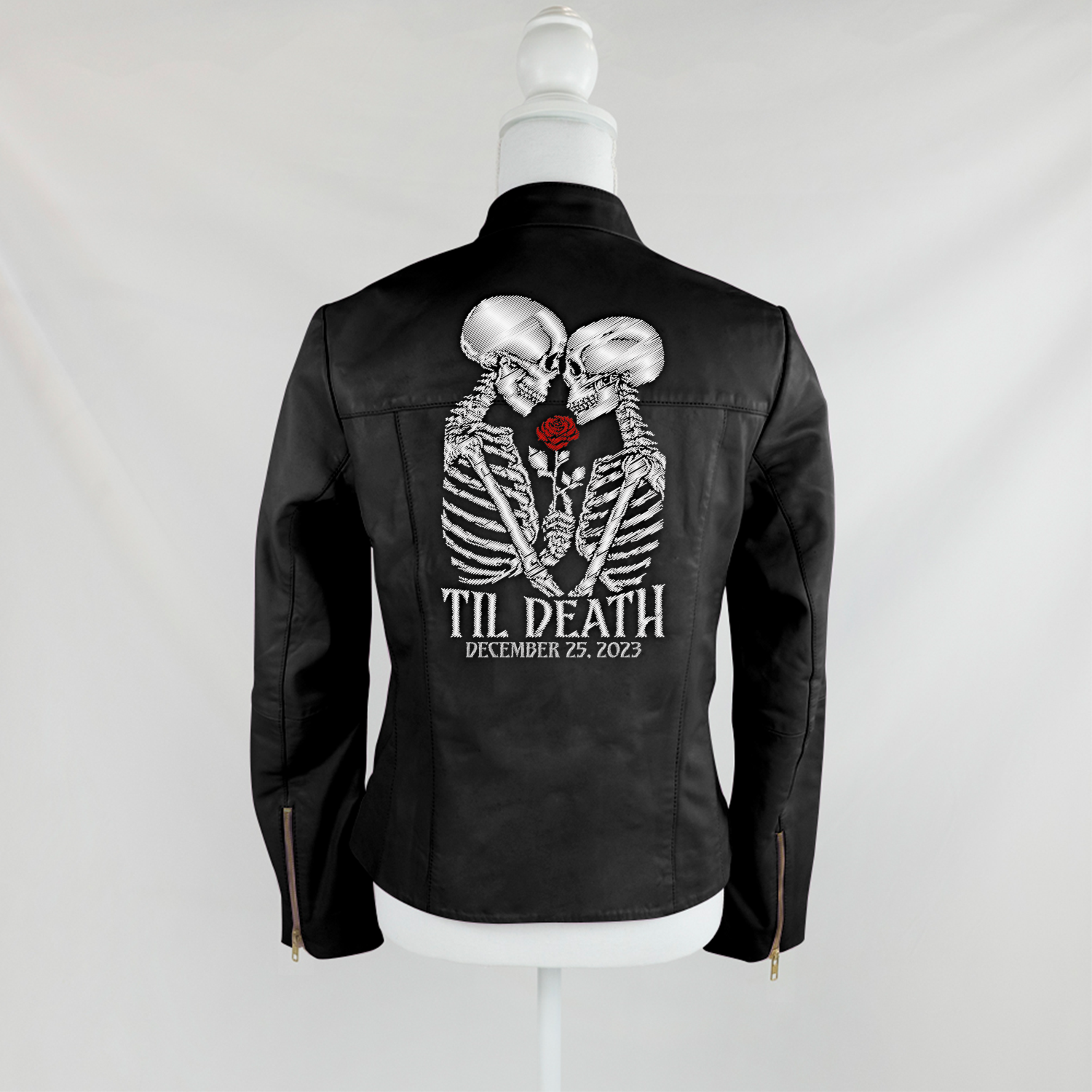 Skeleton Till Death Leather Jacket