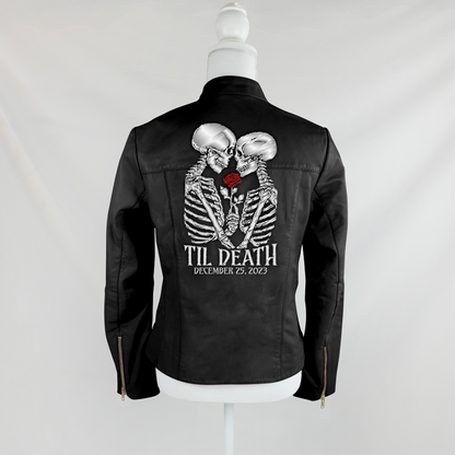 Skeleton Till Death Leather Jacket