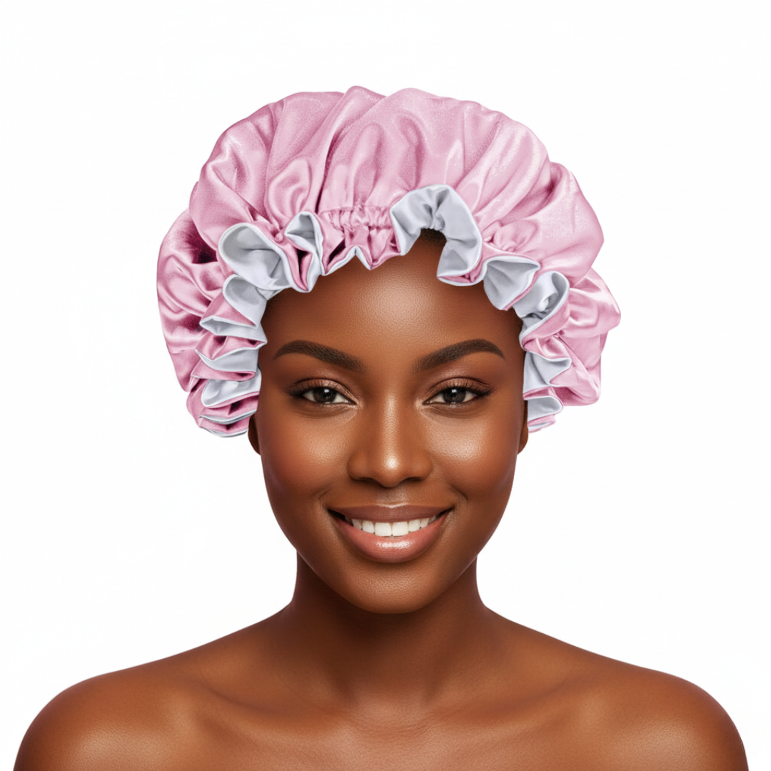 Pink Satin Bonnet