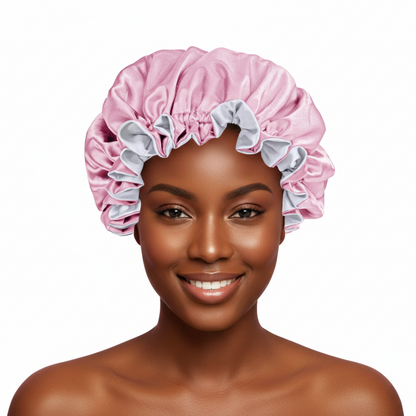 Pink Satin Bonnet