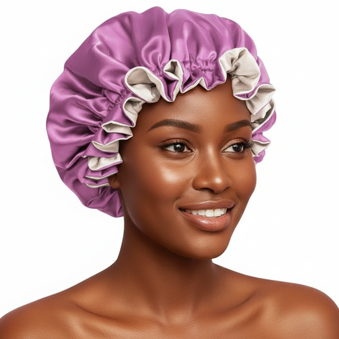 Orchid Satin Bonnet