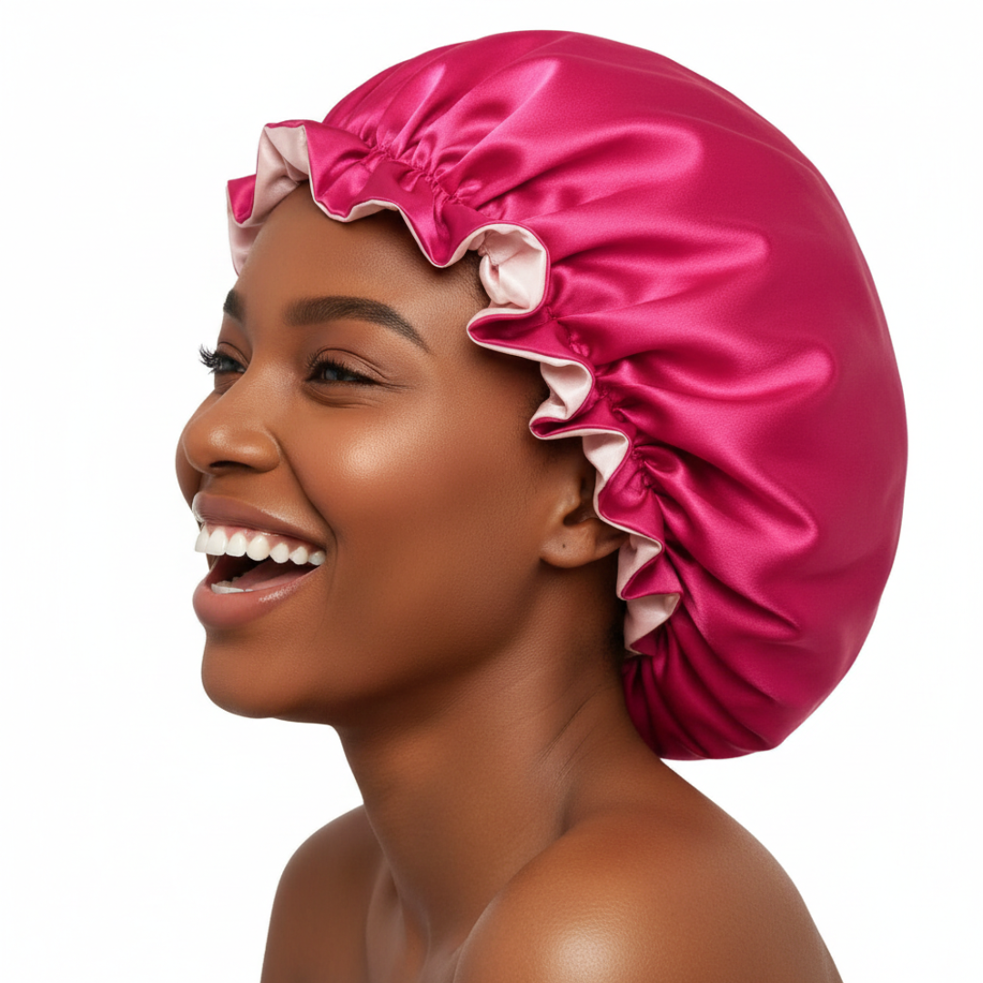 Hot Pink Satin Bonnet