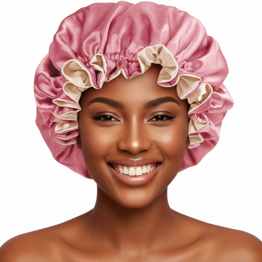 Dusty Pink Satin Bonnet