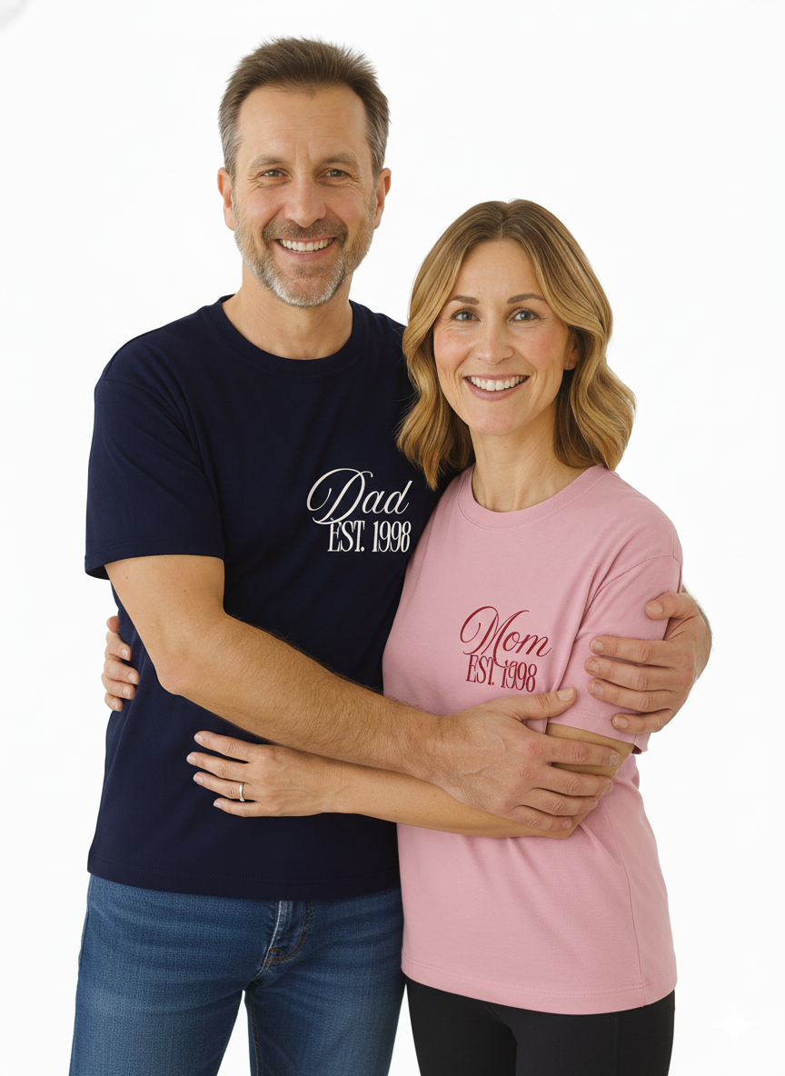 Custom Dad Est. Year Photo Shirt