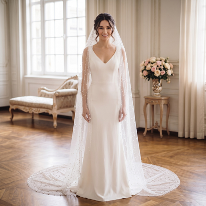 Pearl Cathedral Wedding Veil