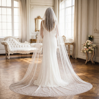 Pearl Cathedral Wedding Veil