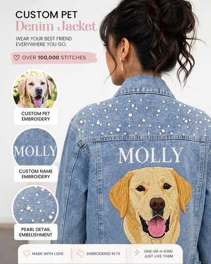 Embroidered Pet Wedding Jacket
