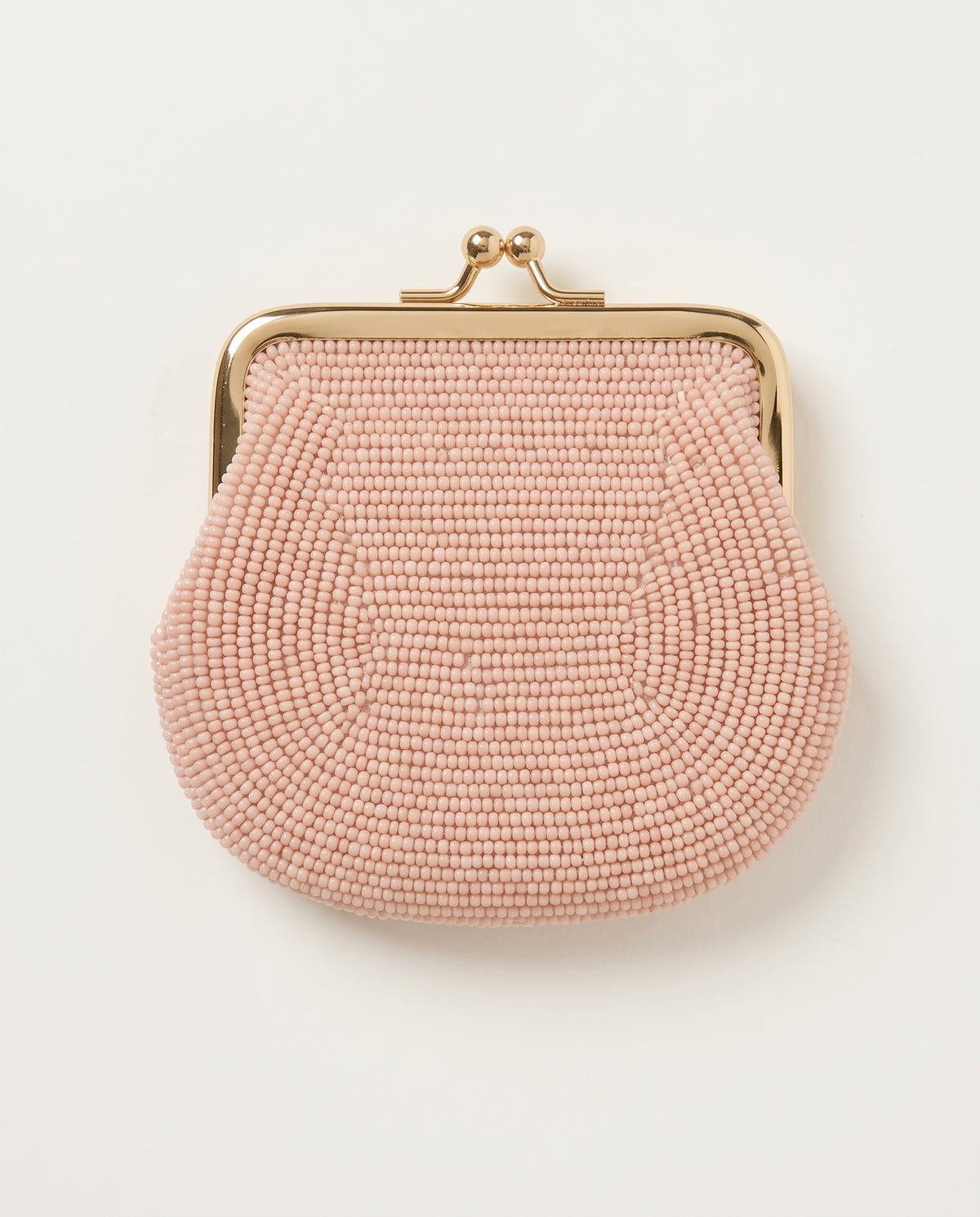 Personalized Beaded Coin Purse with Pearl Initial, Custom Blush Pink Monogram Pouch, Vintage Style Kiss Lock Bridal Keepsake Wallet