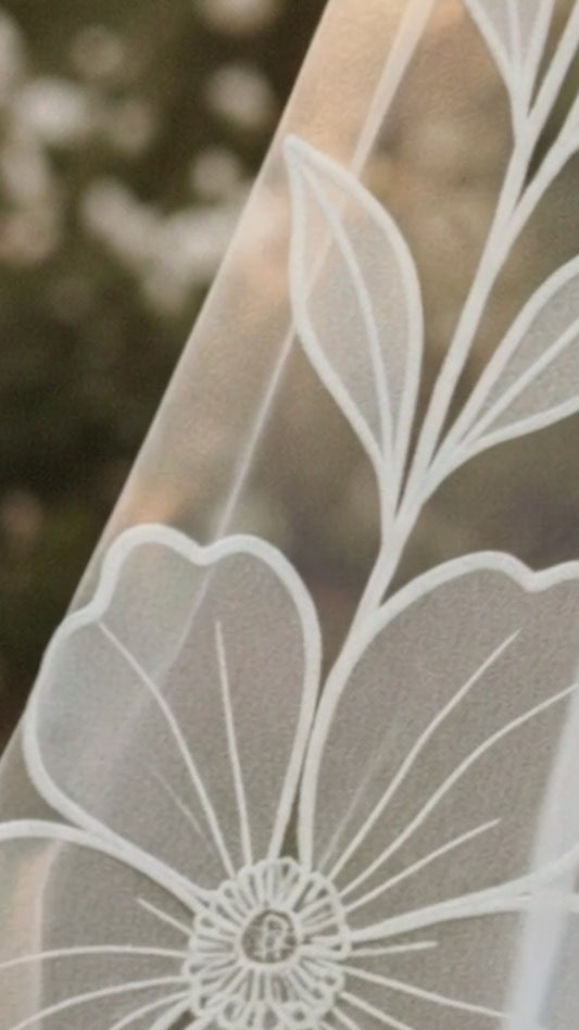 Floral Cathedral Bridal Veil
