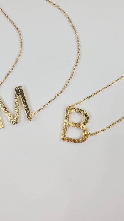 Gold Big Letter Necklace