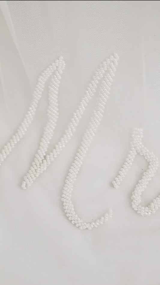 Scalloped Beaded Wedding Veil
