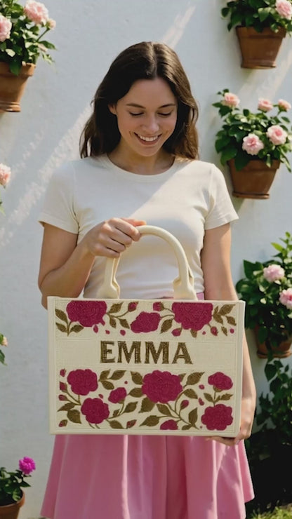 Blooming Beauty Beaded Tote