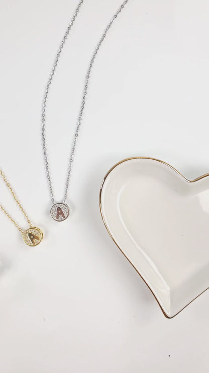 Circle Letter Necklace