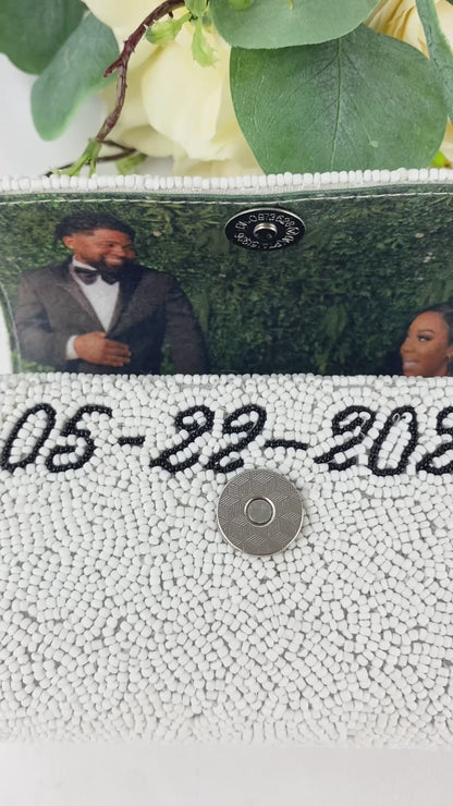 Custom Mini Beaded Bridal Clutch