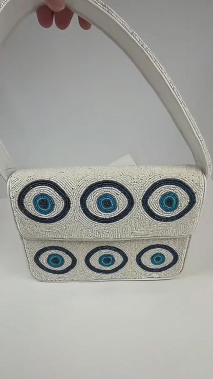 Evil Eye Beaded Luxe Bag