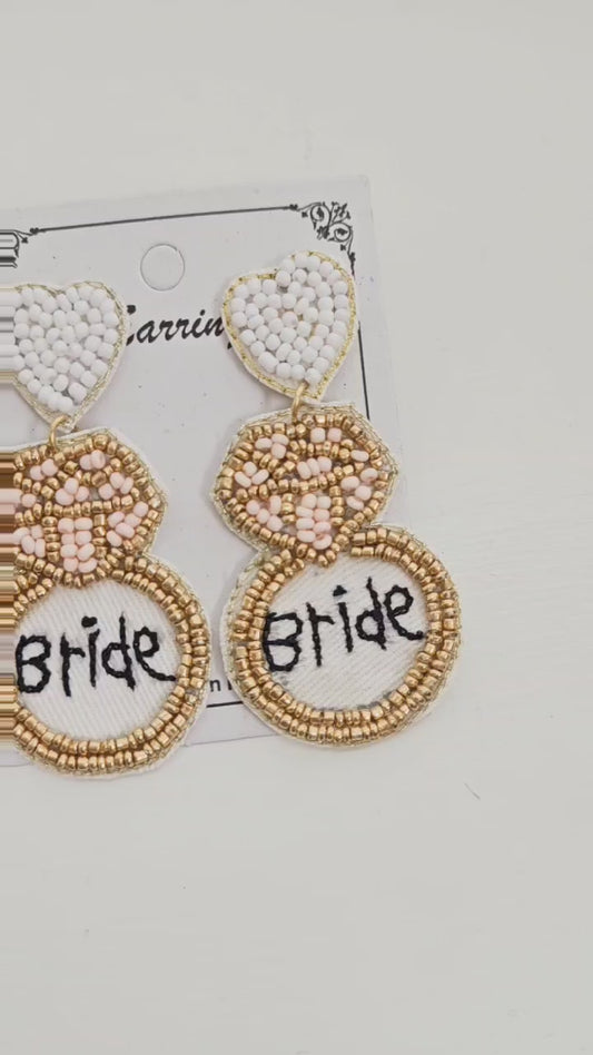 Diamond Ring Bride Earrings
