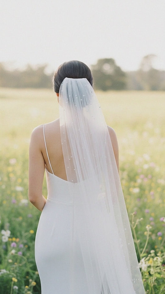 Pearl Bridal Wedding Veil