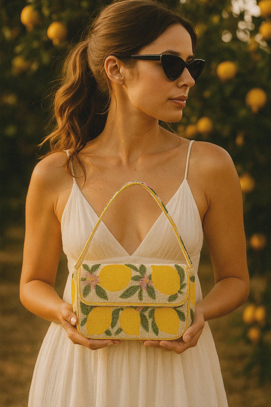 Golden Lemon Luxe Clutch