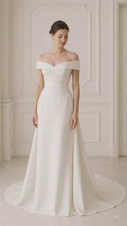 The Classic Off-Shoulder Gown