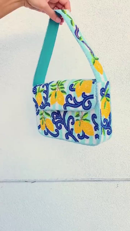 Blue Lemon Luxe Clutch