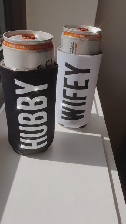 Hubby, Wifey Slim Can Coolers
