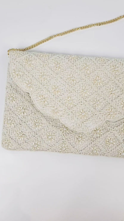 Scallop Pearl Clutch Bag