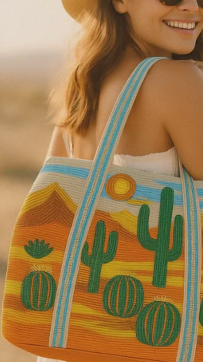 Desert Bloom Beaded Shoulder Bag