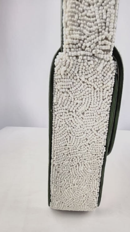 Lemon Beaded Shoulder Bag