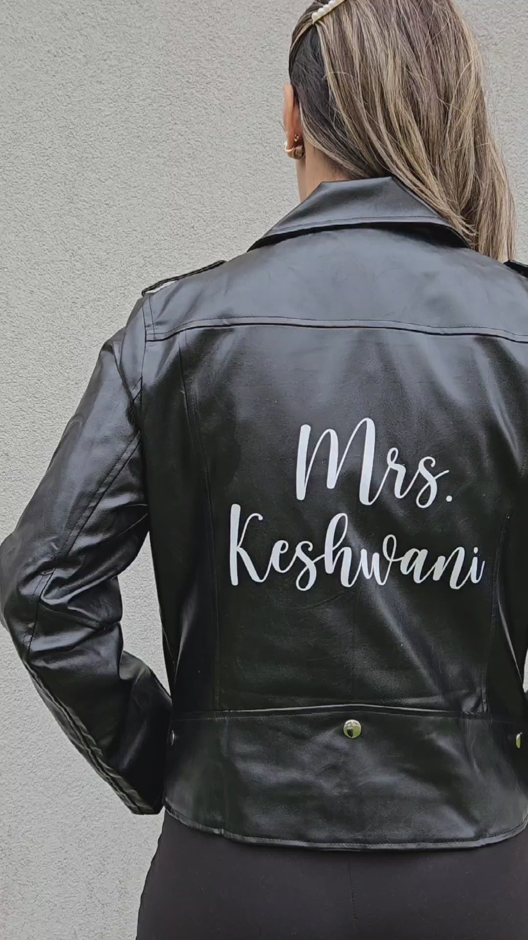 Faux Leather) Personalized Leather Jacket – Custom Bridal Wear –  PrettyRobes.com