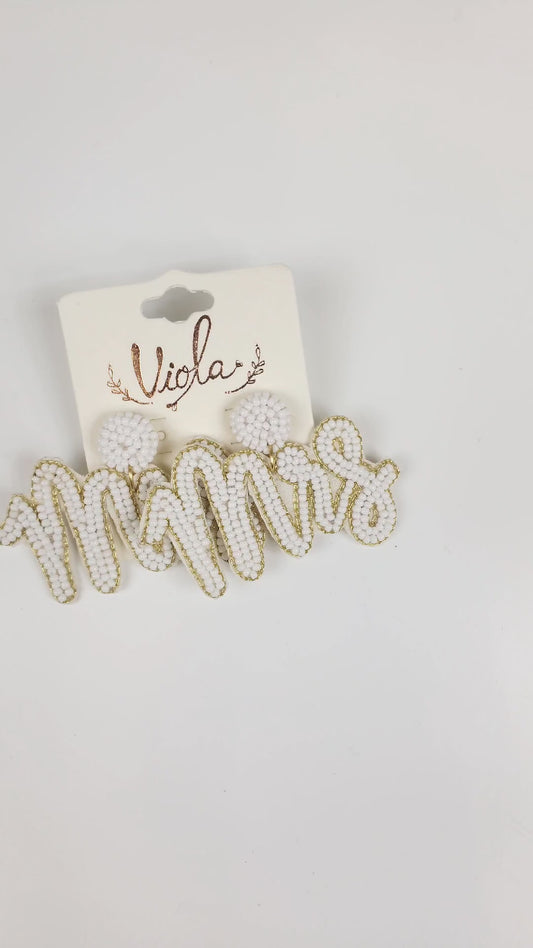 White Mrs. Earrings