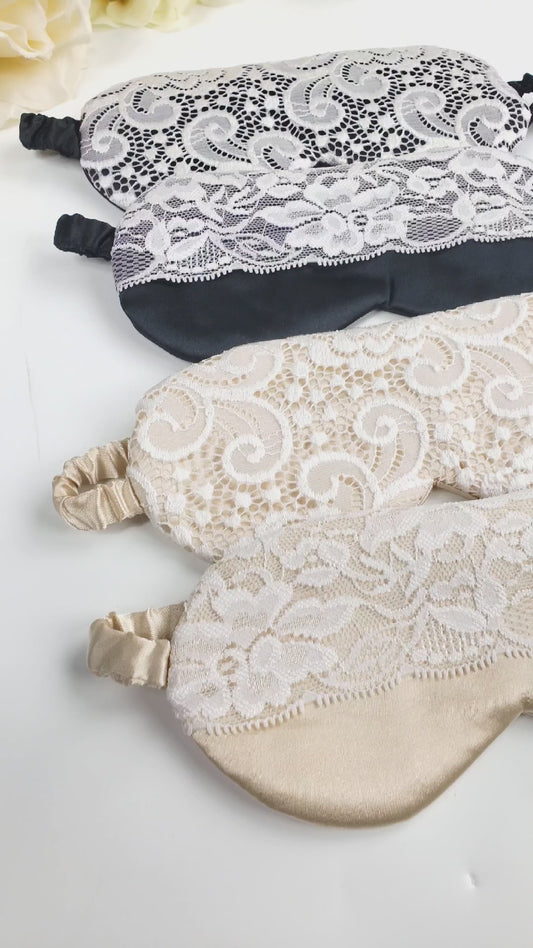 Champagne Eye Mask - Half Lace