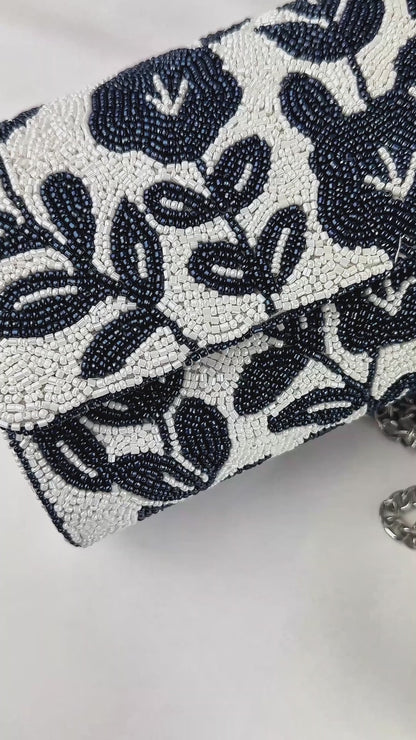Bridesmaid Beaded Barrel Clutch