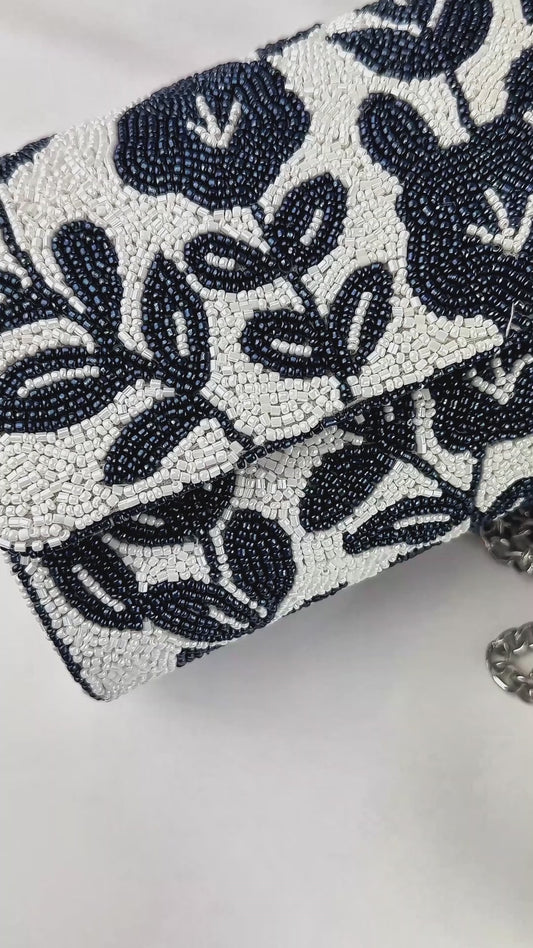 Bridesmaid Beaded Barrel Clutch