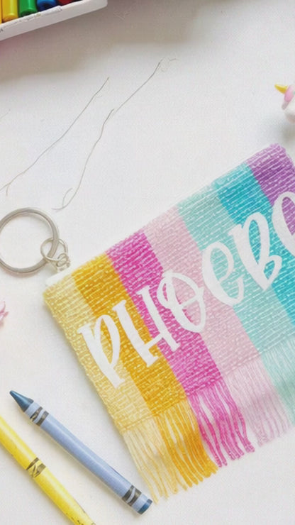 Rainbow Stripes Kids Coin Clutch