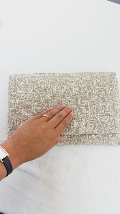 Beaded Canvas Mother of the Bride Custom Clutch - HHFC