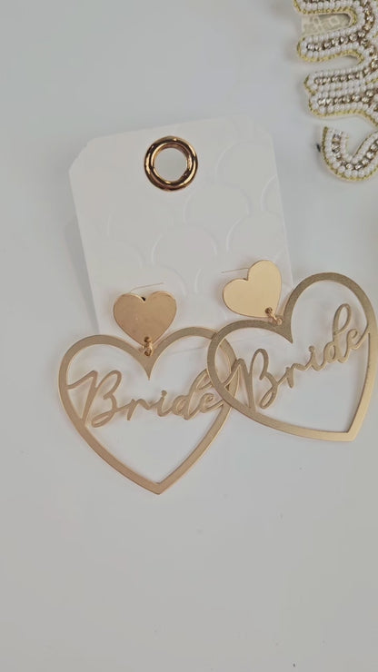 Rose Gold Bride Earrings