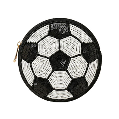 Soccer Ball Beaded Coin Purse