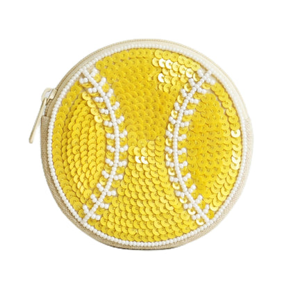 Baseball Beaded Coin Purse