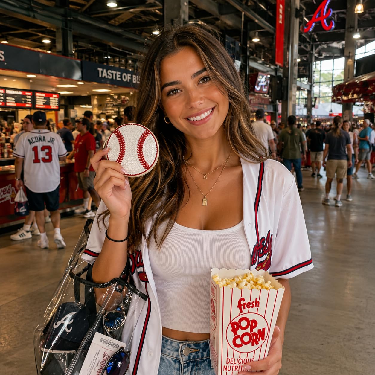 Baseball Beaded Coin Purse