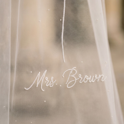 Rose Embroidered Custom Veil