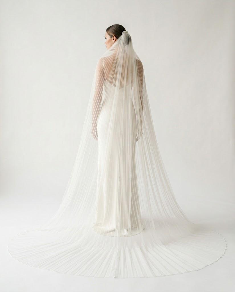 Pleated Bridal Veil