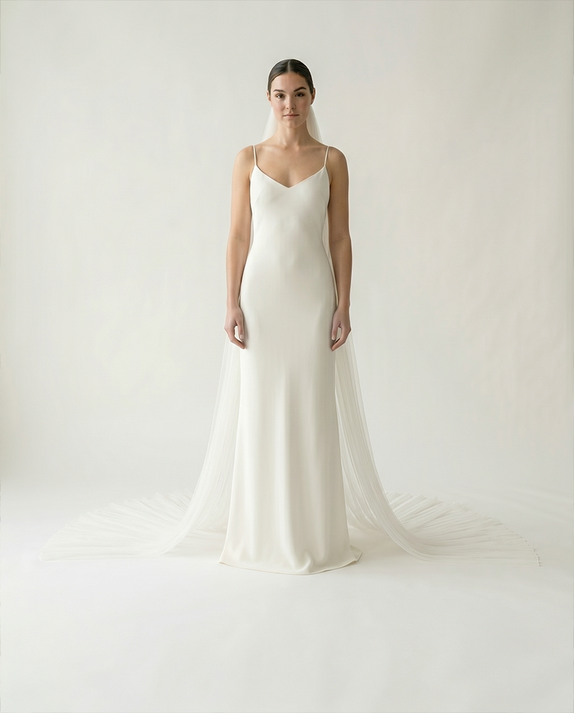Pleated Bridal Veil