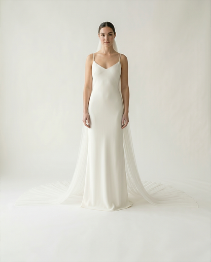 Pleated Bridal Veil