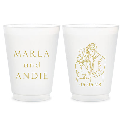 Wedding Reception Frosted Cups (PK 427))
