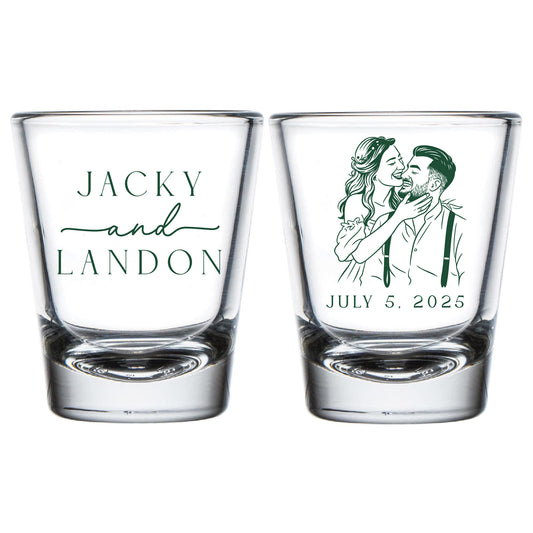 Custom Wedding Shot Glasses (CS 658)