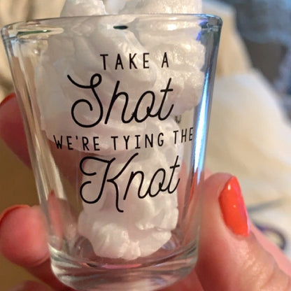 Tying Knot Wedding Shot Glass